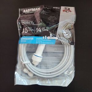 Eastman 15-ft 1/4in Inlet x 1/4in Compression Outlet Ice Maker Installation Kit